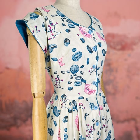 50's Novelty Print Fit & Flare Dress