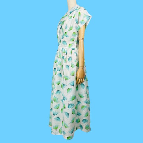 50’s Fan Floral Chiffon Day Dress