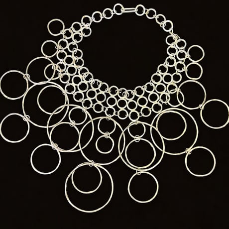 70's Silver Ring Necklace