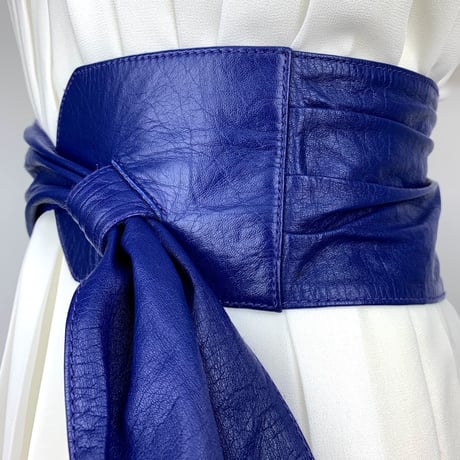 Blue Sash Leather Belt