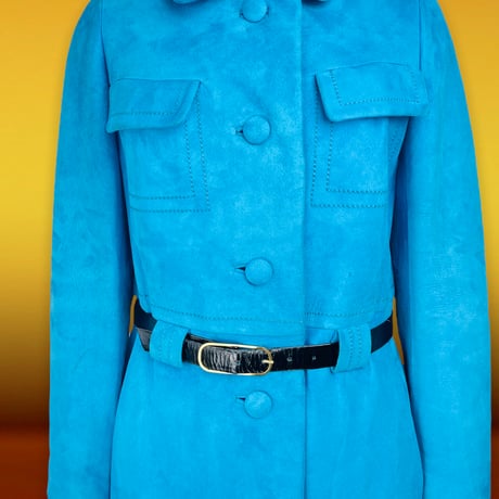 60’s Deadstock Blue Suede Coat