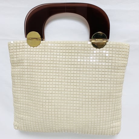 60's Beige Top Handle Purse