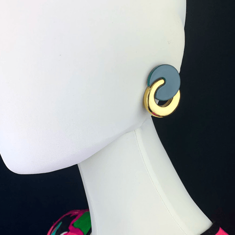 80’s Interlocking Circle Earrings