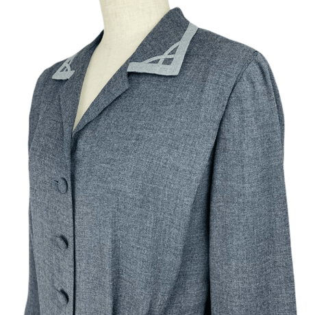 50's Gray Bombshell Shirt Dress