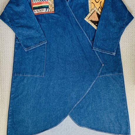 80’s Funky Denim Swing Coat