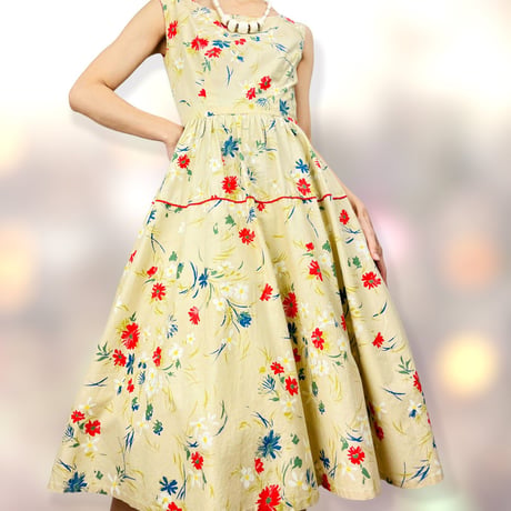 50’s Multicolor Floral Dress