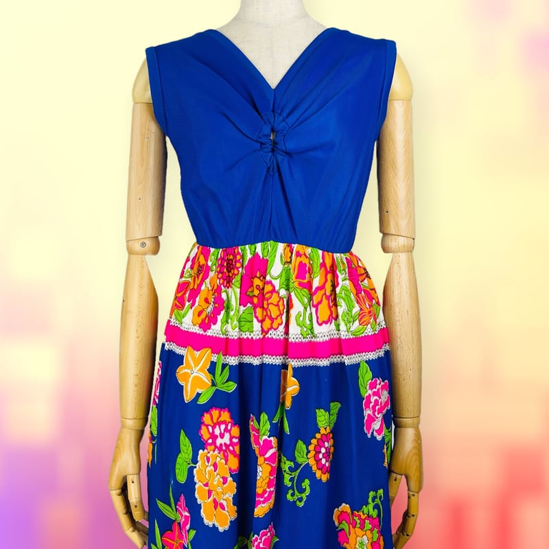 60's Flower Power Maxi Dress | 78 Records & Vin