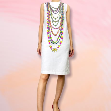 60’s Necklace Print Dress