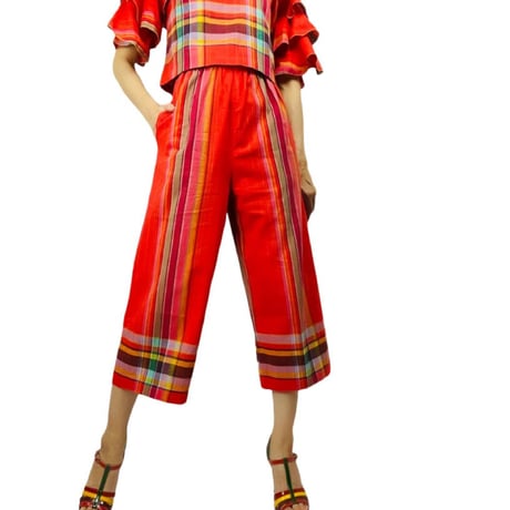70’s Patti Cappalli California Two Piece Madras Sun Suit