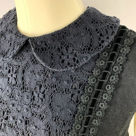 60’s Black Lace Knit Dress