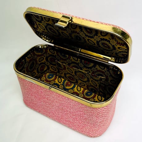 60's Pink Box Bag with Lucite Handle