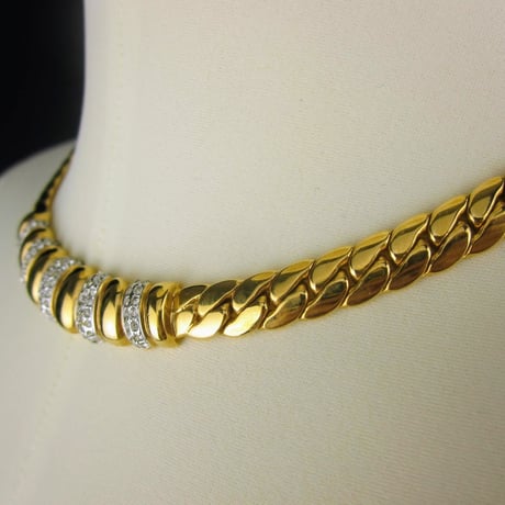 Gold Necklace and Earrings