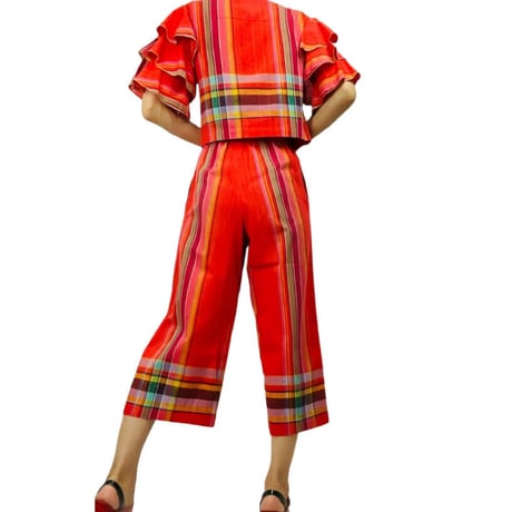 70’s Patti Cappalli California Two Piece Madras Sun Suit