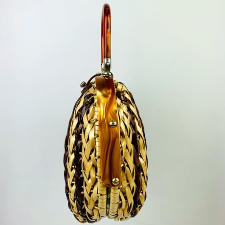 60’s Basket Bag with Lucite Handle