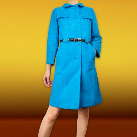 60’s Deadstock Blue Suede Coat