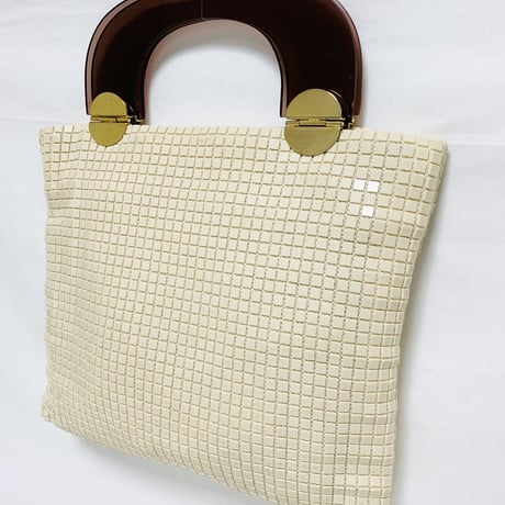 60's Beige Top Handle Purse