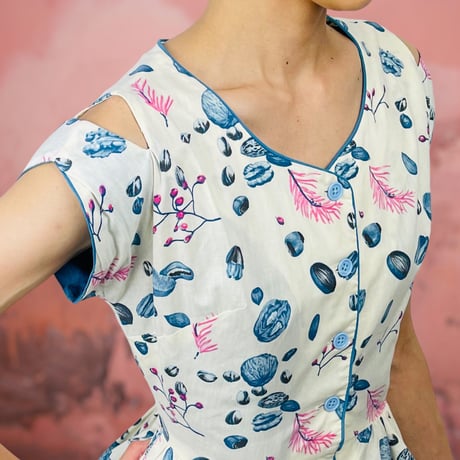 50's Novelty Print Fit & Flare Dress