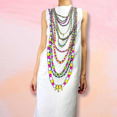 60’s Necklace Print Dress