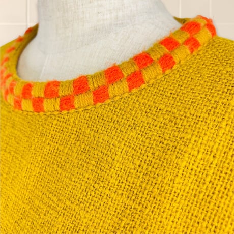 60’s Mod Mustard Yellow Shift Dress