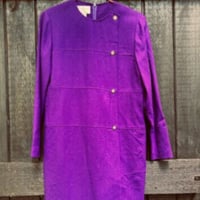Purple Wool Shift Dress