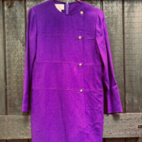 Purple Wool Shift Dress