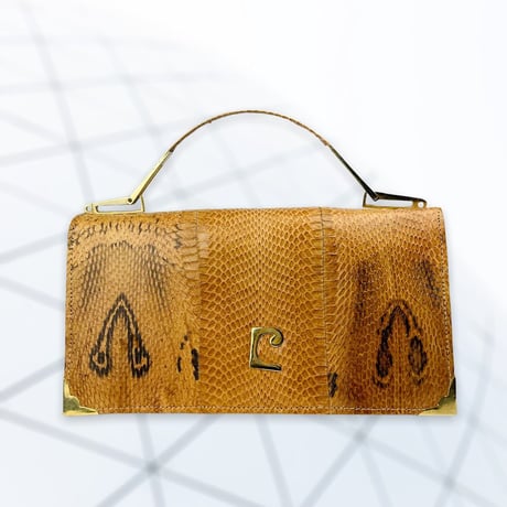 70’s Brown Snake Skin Clutch Bag