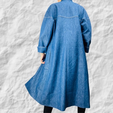50's Denim Button Up Shirt Dress