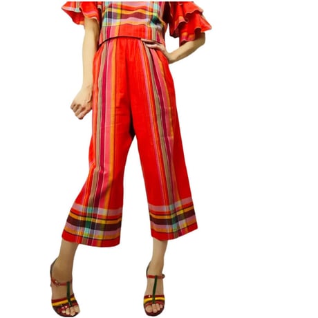 70’s Patti Cappalli California Two Piece Madras Sun Suit