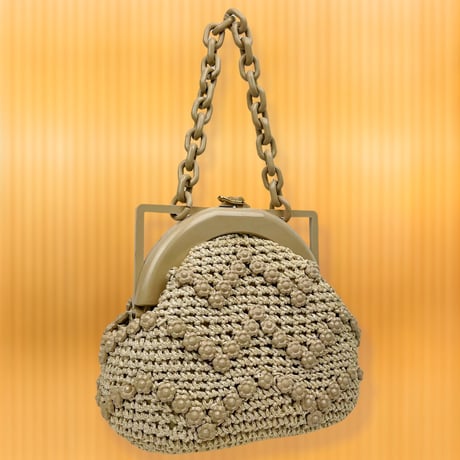 60’s Bamboo Rafia Italian Handbag