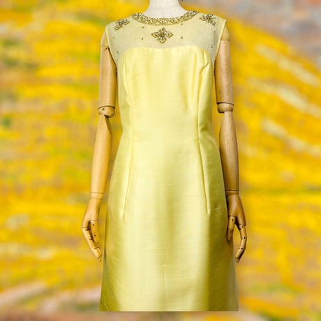 50’s Couture Opera Silk Shantung Embellished