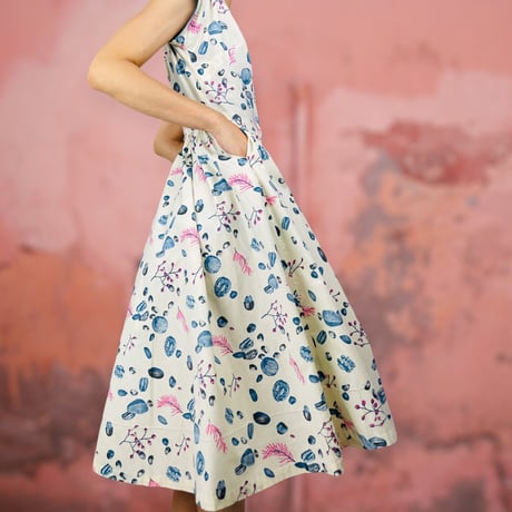 50's Novelty Print Fit & Flare Dress