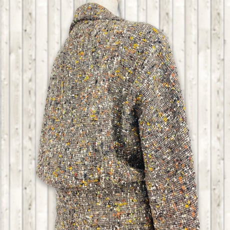 50's Brown Tweed Skirt Suit