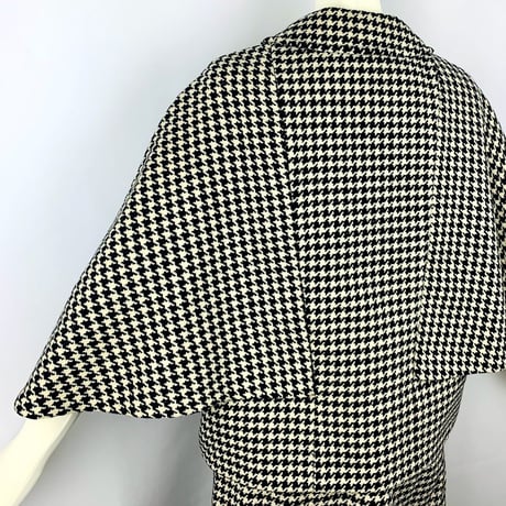 60's Wool Houndstooth Cape Suit