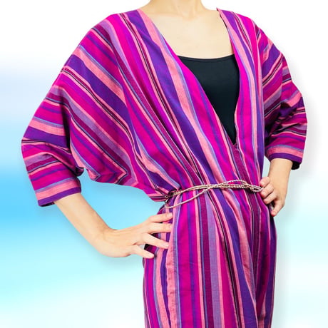 80’s Multicolor Pink and Purple Cotton Jumpsuit