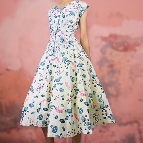 50's Novelty Print Fit & Flare Dress