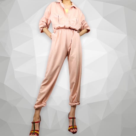 80’s Peach Jumpsuit