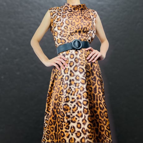 70's Leopard Print Maxi Dress