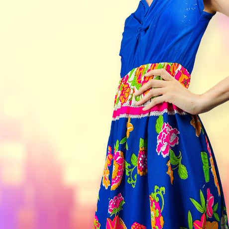 60's Flower Power Maxi Dress