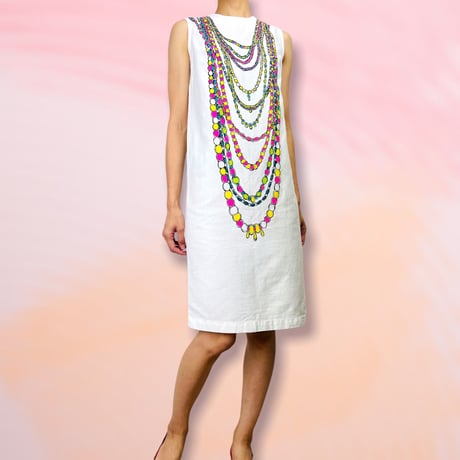 60’s Necklace Print Dress