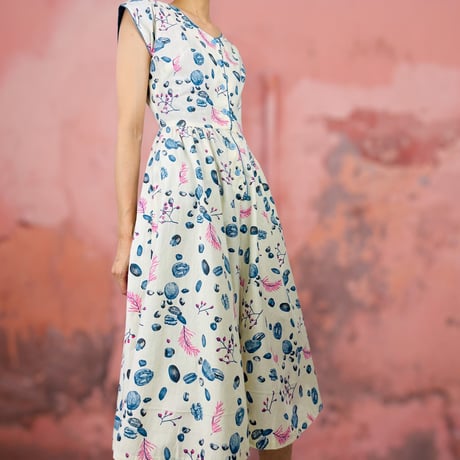 50's Novelty Print Fit & Flare Dress