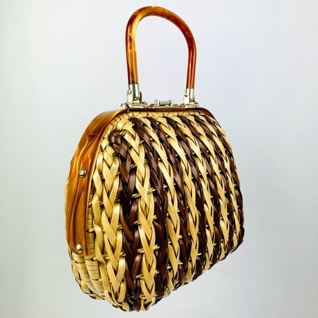 60’s Basket Bag with Lucite Handle