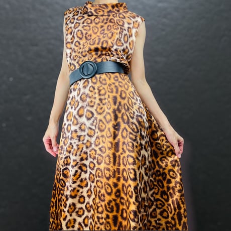 70's Leopard Print Maxi Dress