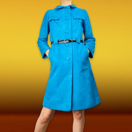 60’s Deadstock Blue Suede Coat