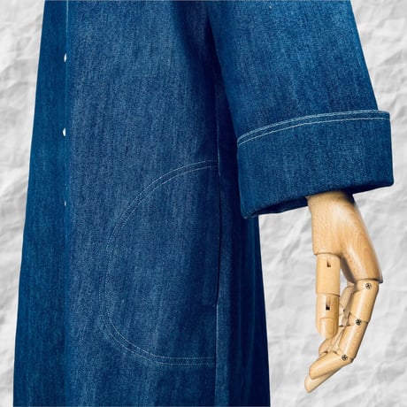 50's Denim Button Up Shirt Dress