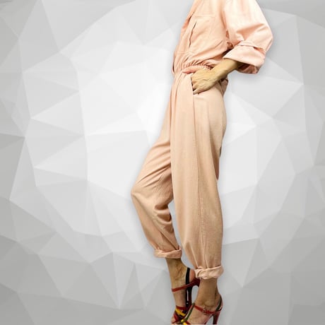 80’s Peach Jumpsuit