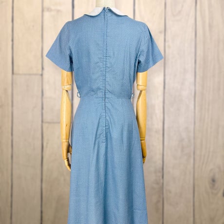 60’s Blue Swiss Dot Dress