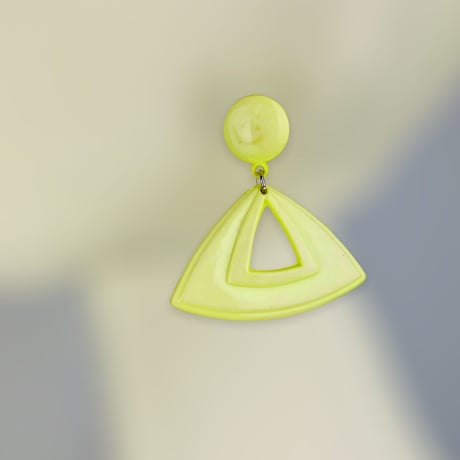 40's Light Yellow Art Deco Bakelite Earrings