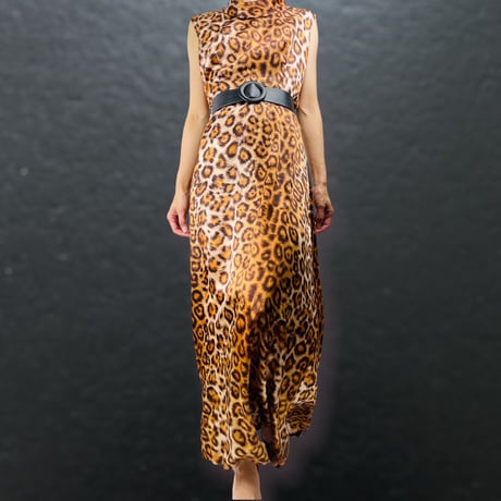 70's Leopard Print Maxi Dress