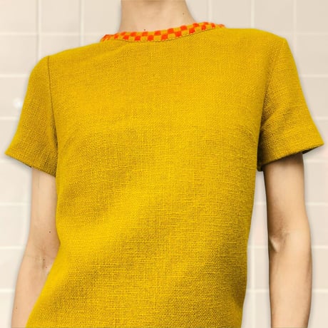 60’s Mod Mustard Yellow Shift Dress