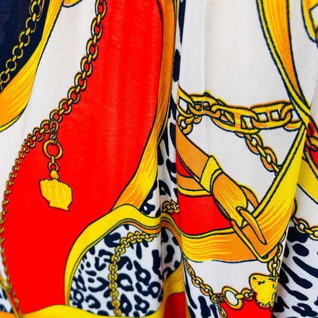 70's wide leg printed Jumpsuit silk jersey blend